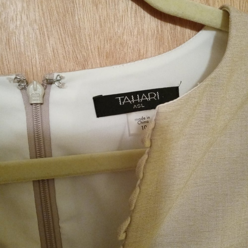 Tahari Dress...Tan...Size 10